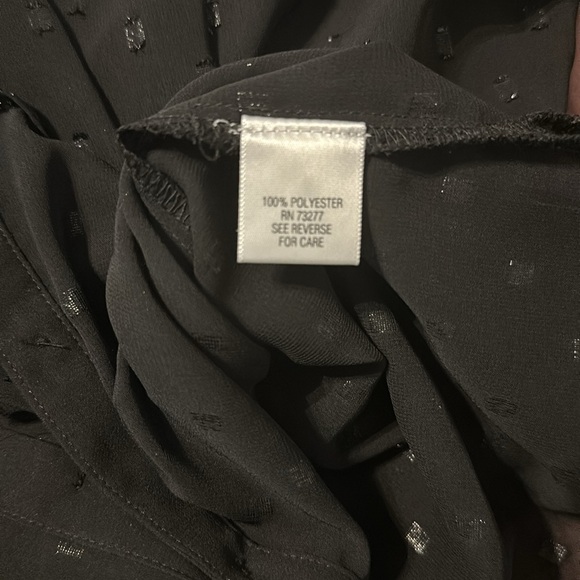 Black Metallic Thread Pattern Button Down - Picture 9 of 10